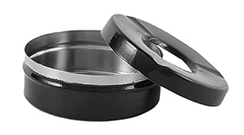 iKonbi Stainless Steel Black Matt Lid Ash Tray- Set of