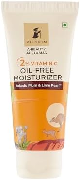 Pilgrim Australian 2% Vitamin C Oil Free Moisturizer for Oily & Acne Prone Skin with Kakad