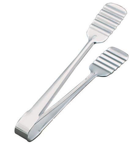 iKonbi 9 Inch Long Buffet Salad Server Roti Chapati Tong Chimta Made of S304 Stainless Steel Sturdy and Strong with Good Grip for Cakes Too