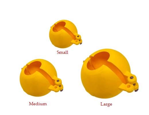 iKonbi Ladoo Maker Mold Plastic Set of 3 in Three Sizes. Ladu Maker Mould Sancha for Ganpati Diwali Janmashtmi and Other Festival for Indian Mithai