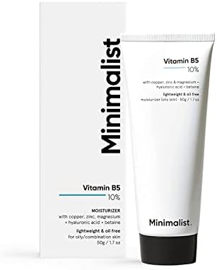 Minimalist Vitamin B5 10% Oil Free Fast Absorbing Lightweight Face Moisturiser Gel For Oil