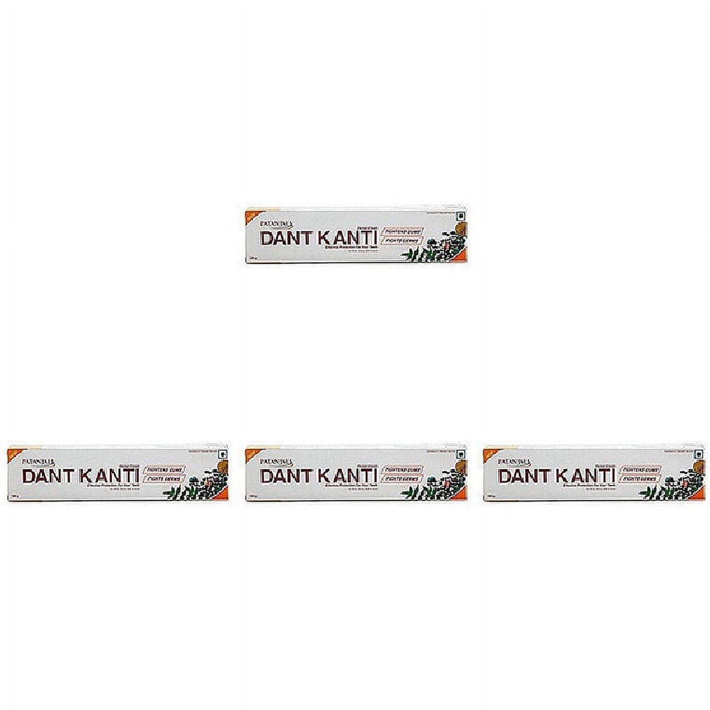 Pack Of 4 - Patanjali Dant Kanti Natural Toothpaste - 100 Gm (3.5 Oz)