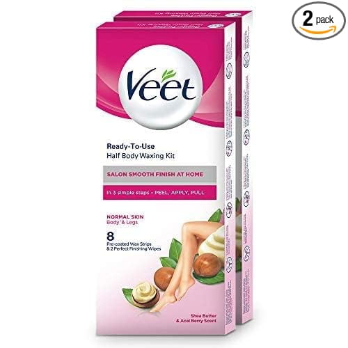 Veet Full Body Waxing Strip Kit For Women Normal Skin-8 Strips(Pack Of 2)