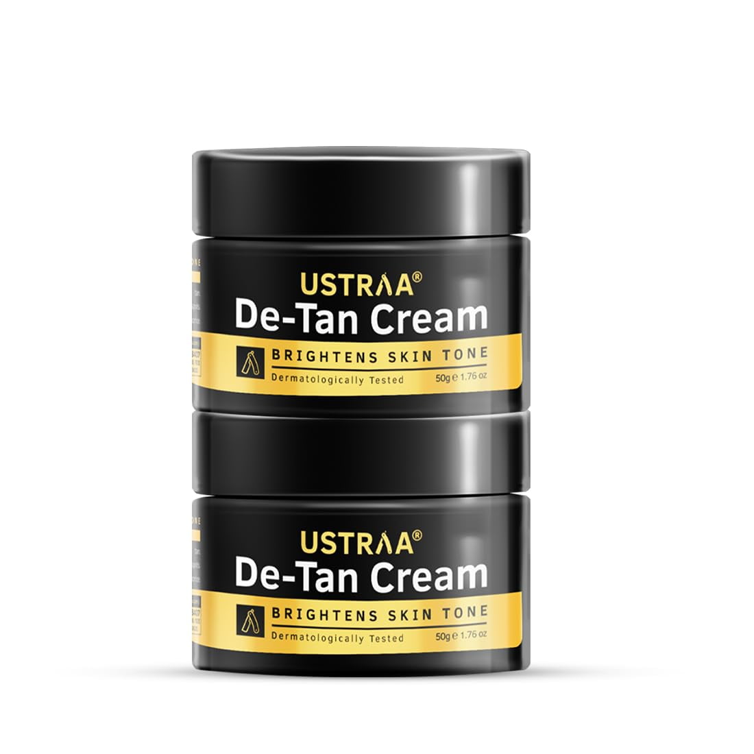 Ustraa De-Tan Cream For Men - 50G (Set Of 2) Dermatologically Tested - For Tan Removal & E
