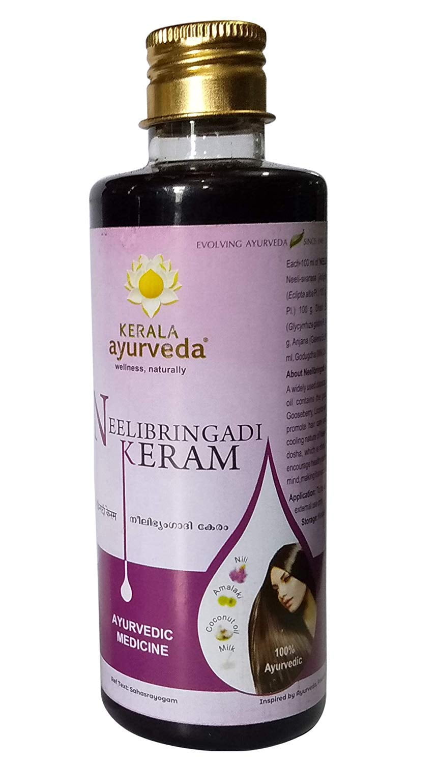 Neelibringaadi Keram HairOil 200ml - Kerala Ayurveda - Ayurvedic Hair Loss Oil