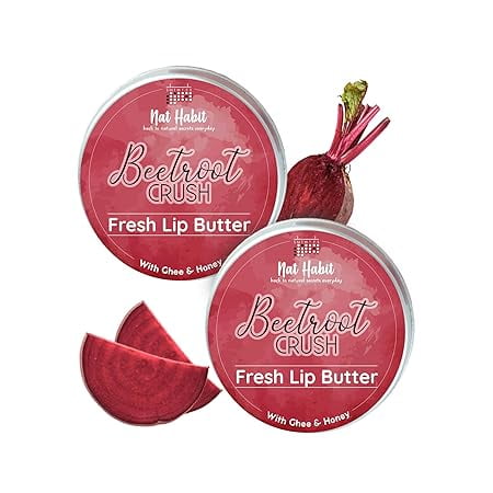 Nat Habit LipBalm Fresh Beetroot Crush Lip Butter (Pack of 2 X 10gm)