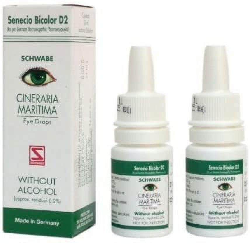 Schwabe Cineraria Maritima Eye Drops Homoeopathic Medicine - 10ml(Pack of 2)