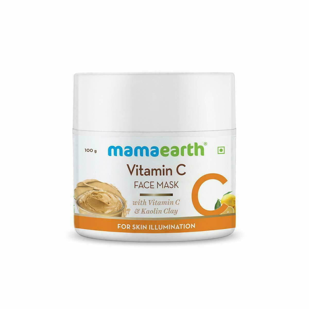 PACK OF 2 X Mamaearth Vitamin C FaceMask With Vitamin C & Kaolin Clay 100GM