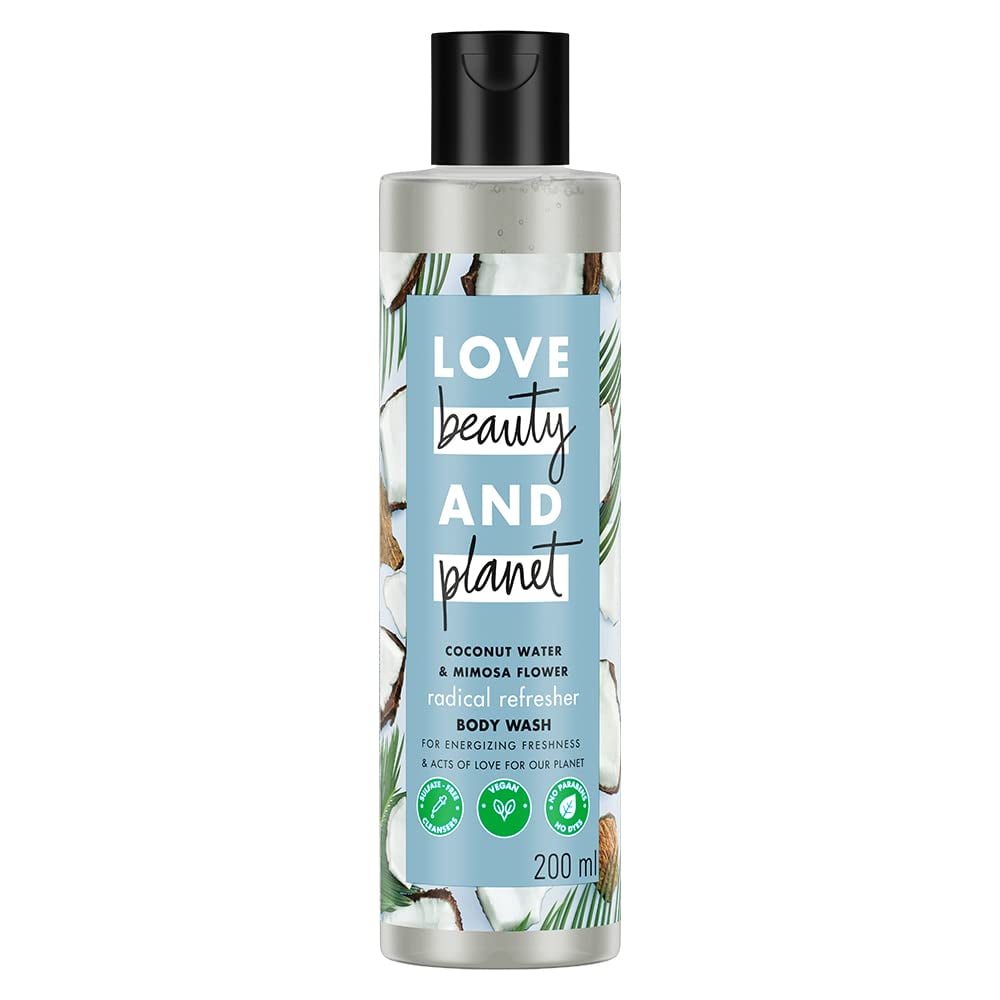 Love Beauty & Planet Natural Coconut Water And Mimosa Sulfate Free BodyWash|| 200 Ml