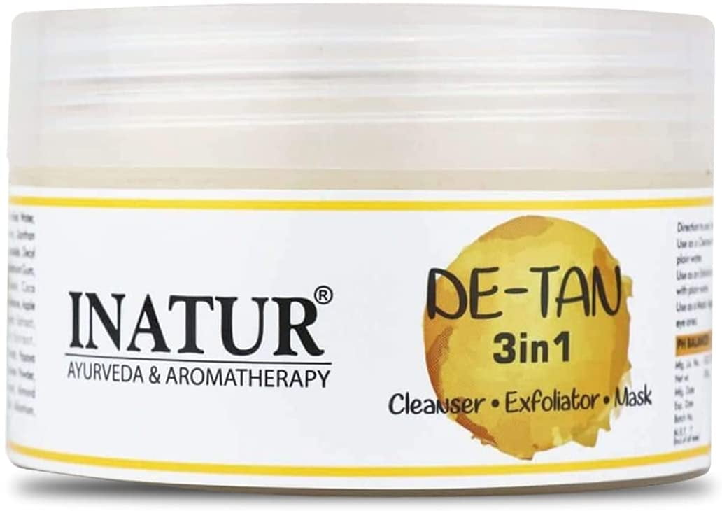 INATUR Detan FaceWash Scrub and Mask 200 Grams