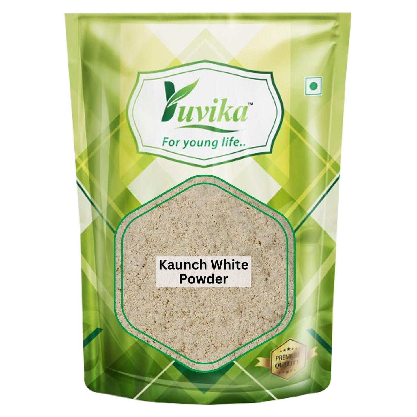 Yuvika Kaunch Safed Powder (Without Peel) - Mucuna Pruriens - White Kaunch Seeds Powder -