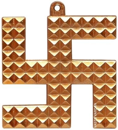 Vastu Copper Swastik Pyramid Door Sign for All Vastu Problems, Prosperity & Success for Va