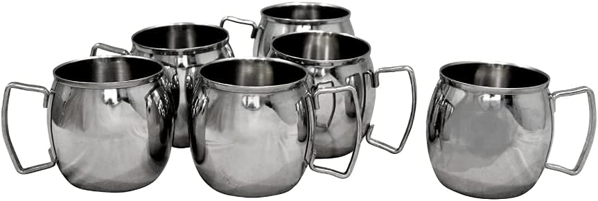 iKonbi Stainless Steel Beer Mugs Set of 6