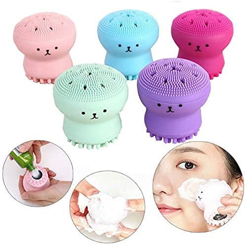 iKonbi 1 PC Octopus Design Silicone Facial Cleansing Brush Face Exfoliator Massager Beauty Tool RANDOM COLOUR