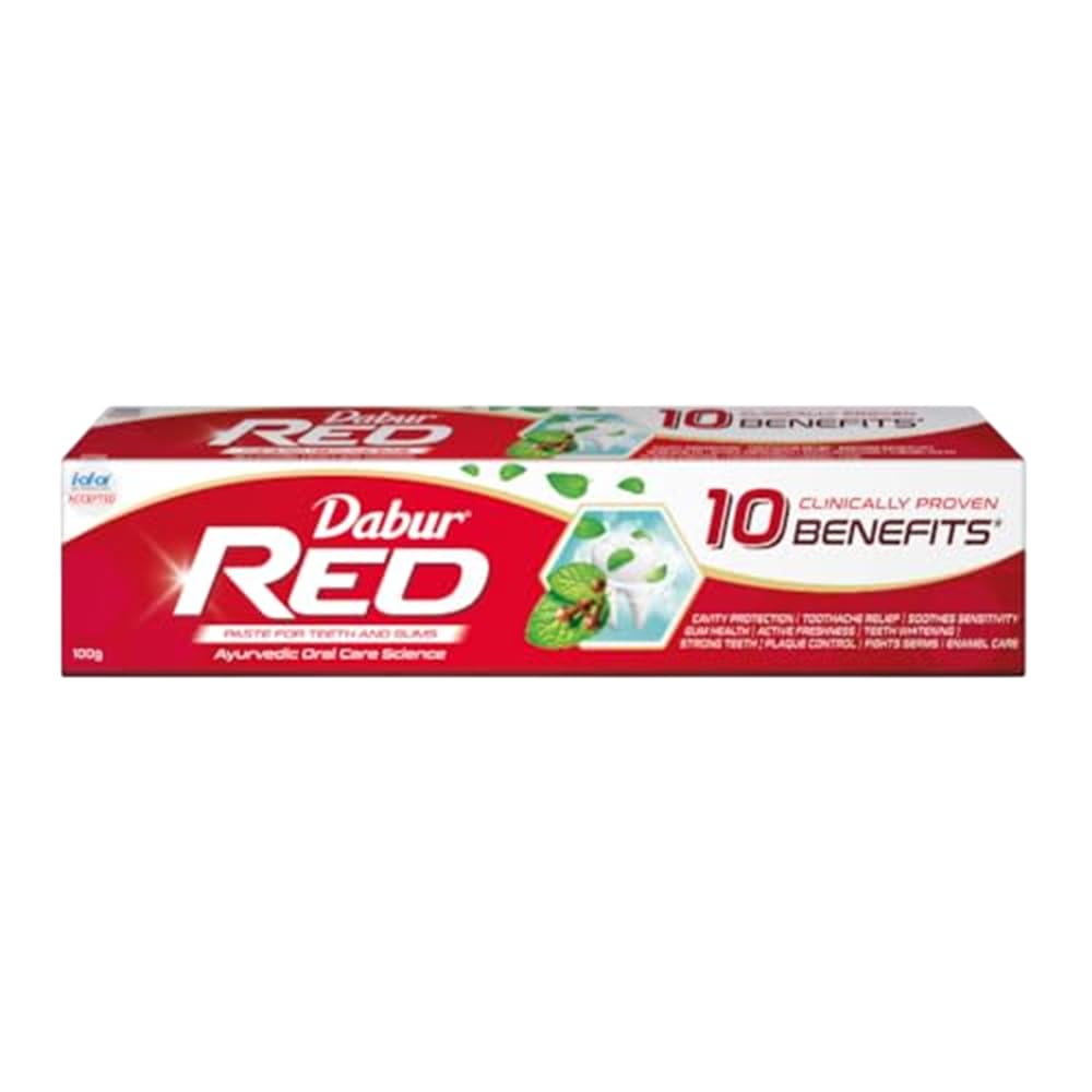 Dabur Red Toothpaste, Herbal Teeth and Gum Care, 100ml,