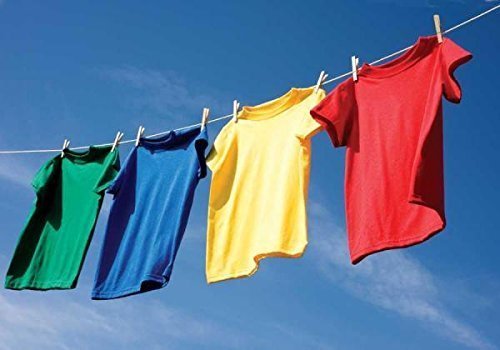 iKonbi 10 meter PVC Coated Steel Wire Rope Washing Line Clothesline with 2 Plastic Hooks Random Color