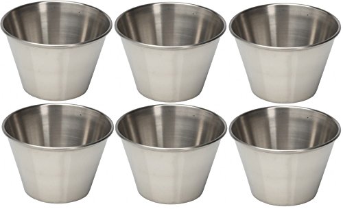 iKonbi Stainless Steel Sauce Cup/Chutney Cup/ Chips Dip Cup- Set of 12-75 ml