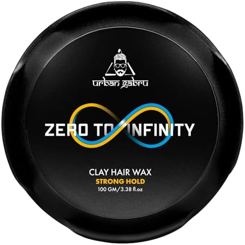 UrbanGabru Zero to Infinity Hair Wax for Men Hair Clay, Pomade for Strong Hold & High Shin