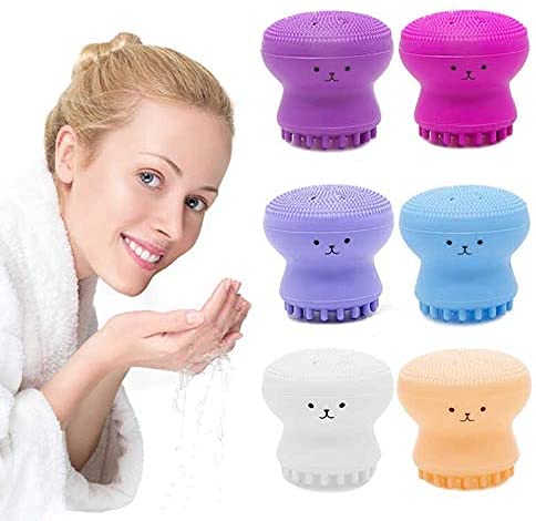 iKonbi 1 PC Octopus Design Silicone Facial Cleansing Brush Face Exfoliator Massager Beauty Tool RANDOM COLOUR
