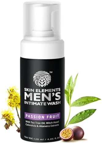 Skin Elements Intimate Wash for Men with Passion Fruit (4.05 Fl Oz) | pH Balanced Foaming