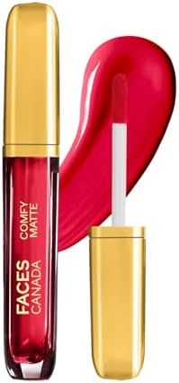 FACES CANADA Comfy Matte Liquid Lipstick - Getting Ready 02 (Red), 3 ml Comfortable 10HR L