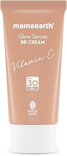 Mamaearth Glow Serum BB Cream with Vitamin C & Turmeric - 25 g | Long Lasting Natural Cove