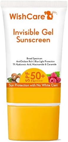 WishCare Invisible Gel Sunscreen SPF 50+ PA++++ For Oily and Dry skin - Light Weight Oil F