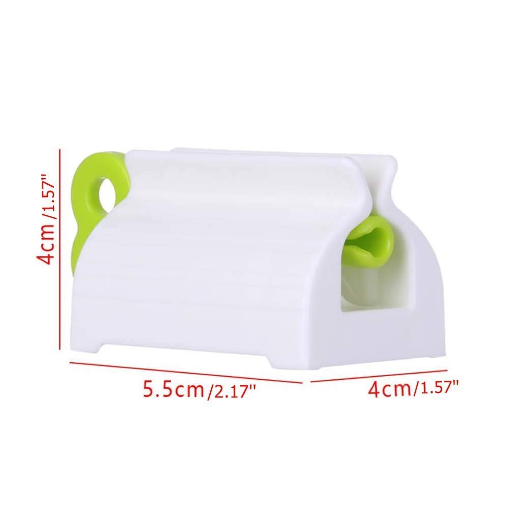 iKonbi Rolling Tube Toothpaste Squeezer Toothpaste Seat Holder Stand Rotate Toothpaste Dispenser for Bathroom Set of 2 Piece Random Colour