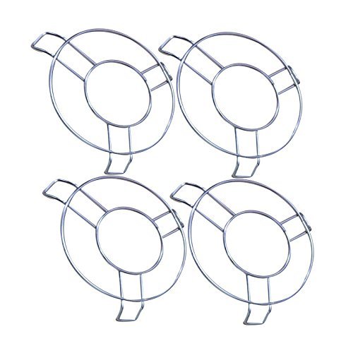 iKonbi Metal Hot Pot Stand Set Of 4 Stainless Steel Heat Resistant Hot Pan/Pot Stand