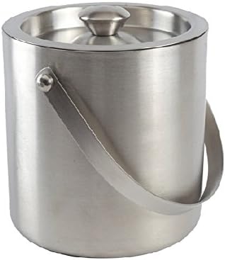 iKonbi Stainless Steel Double Wall Ice Bucket 1500 ml with Ice Tong-Set of 2