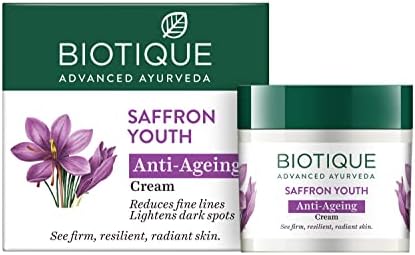 Biotique Saffron Youth Dew Visibly Age Less moisturizer 50 gm/ 1.76 Oz. I For All Skin Typ
