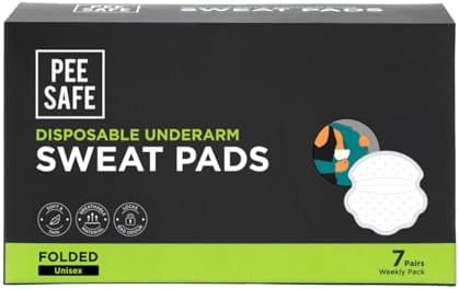 PEESAFE Armpit Sweat Pads - Folded(14 Pads) | Underarm Sweat Pads for Women & Men | Absorb