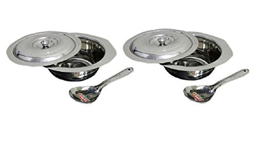 iKonbi Set of 2 Serving Bowls with lids & Serving Spoons