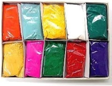 Festival Colors (Rangoli) Holi High Quality Colors (Pack of 10)