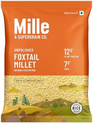 Mille Foxtail Millet Whole Grain | Certified Low GI | Rice Replacement | High Fibre and Pl