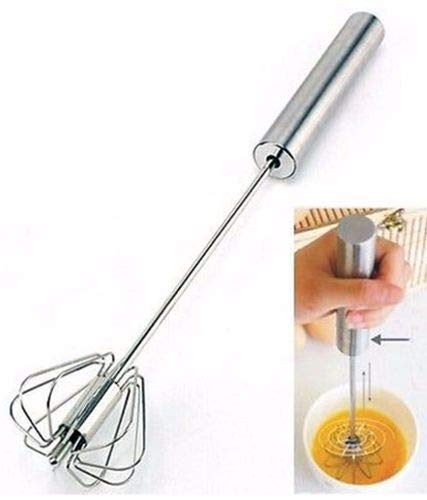 iKonbi Stainless Steel Spring Mixi Egg / Lassi / Butter Milk Maker / Mixer Hand Blender