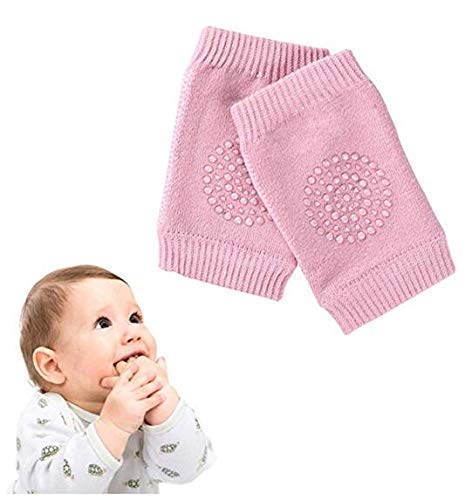 iKonbi Baby Crawling Anti-Slip Knee Pads, Unisex Baby Toddlers Knee Pads Random Colour Pair of 2