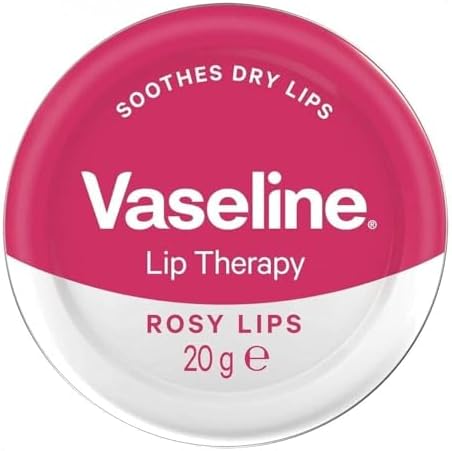 Vaseline Lip Therapy Rosy Lips LipBalm Tin made with 3x purified petroleum jelly for dry l