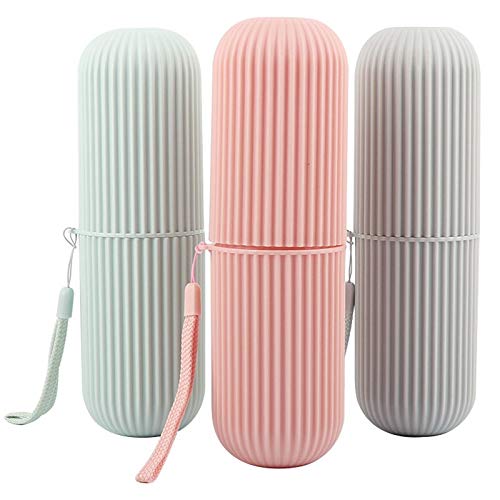 iKonbi Capsule Shape Portable Travel Toothbrush Toothpaste Case Holder, 1 PIECE, Random Colour