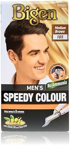 Bigen Men's Speedy Colour | Easy & Speedy Application | No Ammonia | with Applicator Comb
