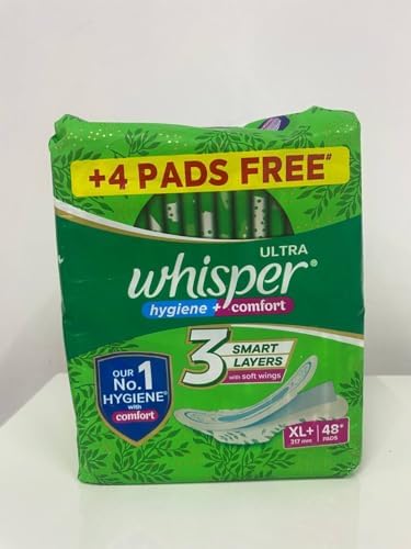 Whisper Ultra Sanitary Pads - 44 Count (Extra Large Plus)