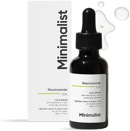 Minimalist 10% Niacinamide FaceSerum for Acne Marks, Blemishes & Oil Balancing with Zinc |