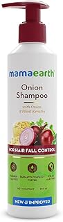 Mamaearth Onion Hair Fall Shampoo for Hair Growth & Hair Fall Control, with Onion Oil & Pl