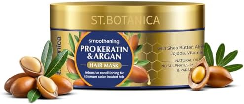 StBotanica Pro Keratin & Argan Oil HairMask, Intensive Conditioning For Dry, Damaged, Colo