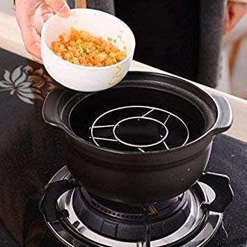 iKonbi Stainless Steel Round Donga Cooker Stand/Steaming Tray Stand for Kitchen, Cooking Pot, Steamer Rack, Stand Cookware Tool Set of 1