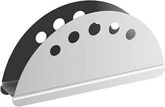 iKonbi Stainless Steel Set of 2 Tissue Paper Napkin Holder Useful for Office Kitchen Dining Table Travel with Holes on top for Better visiblity