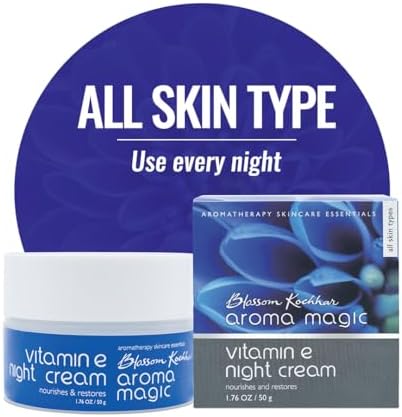 Aroma Magic Vitamin E Night Face Cream | Anti Aging Facial Moisturizer | Overnight Nourish