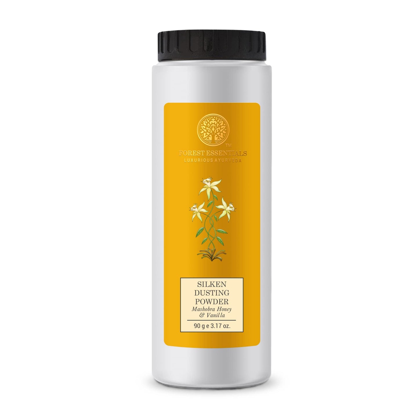 Forest Essentials Silken Dusting Powder Mashobra Honey & Vanilla | Natural Dusting Powder