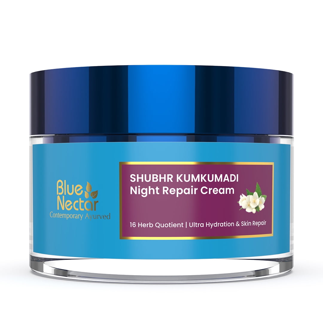 Blue Nectar Shubhr Women's Kumkumadi Night Repair Cream - 1.76 fl oz
