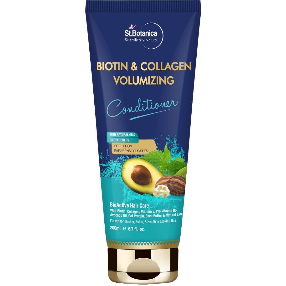 StBotanica Biotin & Collagen Hair Conditioner, 200ml - For Thicker, Fuller and Healthy Hai